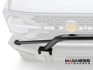 Ford Bronco Bull Bar - Front - Factory Bumper - ZROADZ - Prerunner Bar - 4in Round Amber LED